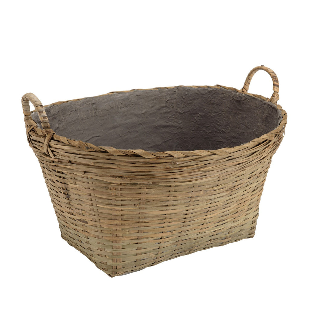 Hector - Pot De Fleur - Gris/Bois Clair