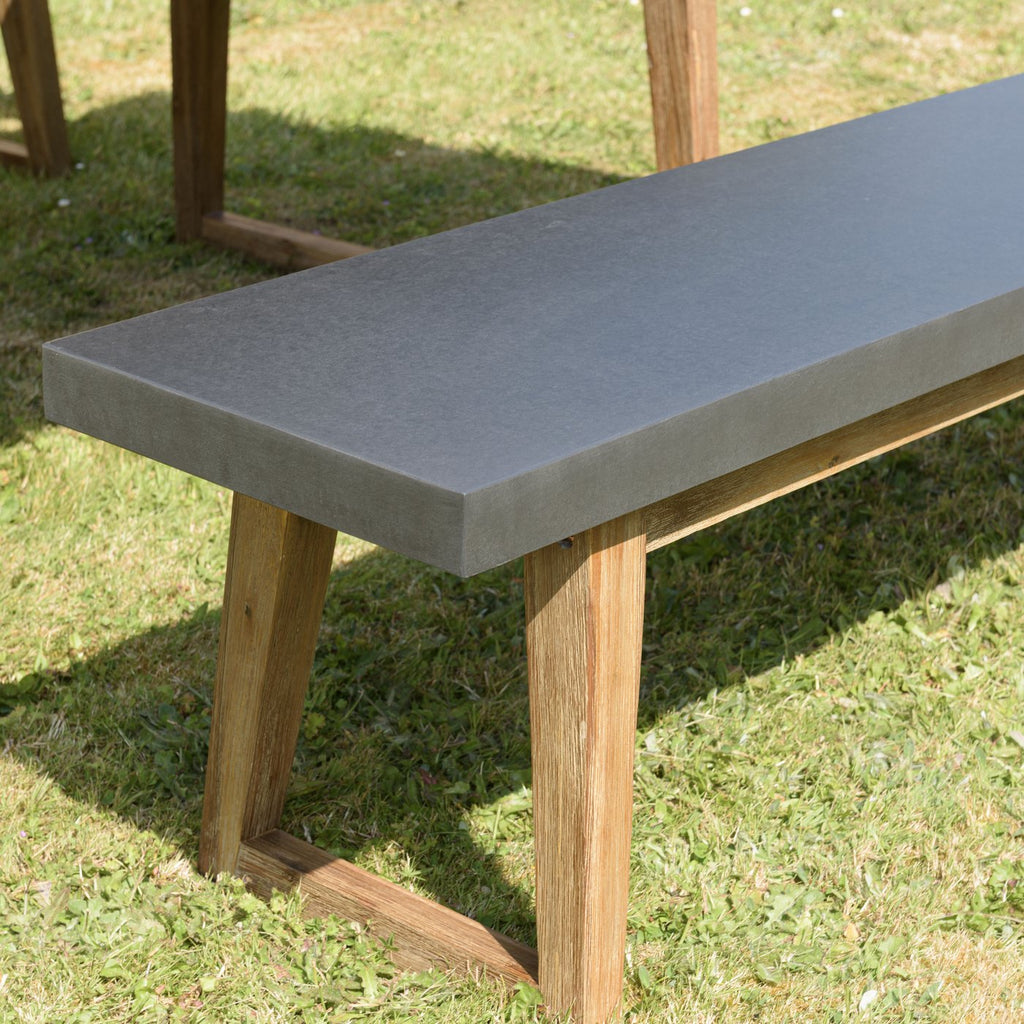 Hector - Salon De Jardin 6 Pers - Gris Anthracite/Marron