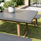 Hector - Salon De Jardin 6 Pers - Gris Anthracite/Marron