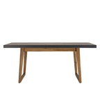 Hector - Salon De Jardin 6 Pers - Gris Anthracite/Marron