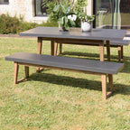 Hector - Salon De Jardin 6 Pers - Gris Anthracite/Marron