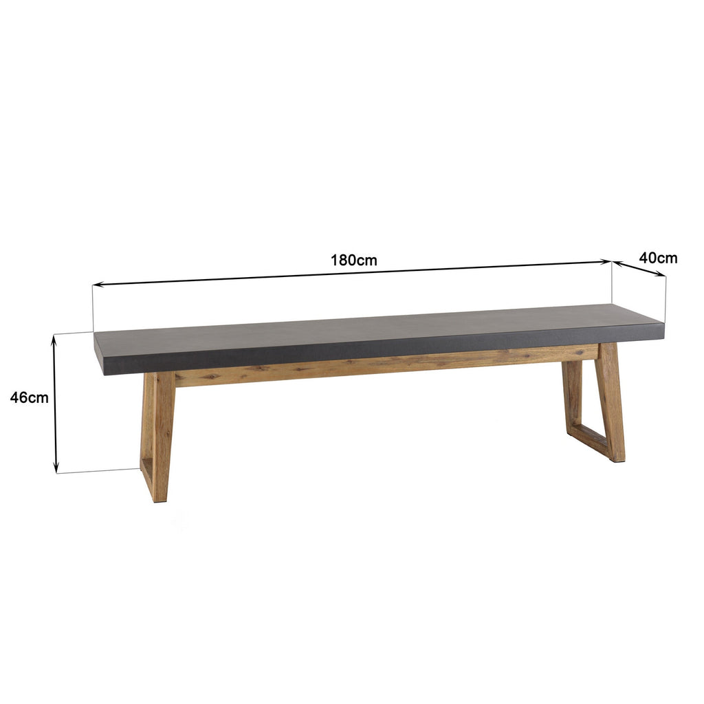 Hector - Salon De Jardin 6 Pers - Gris Anthracite/Marron