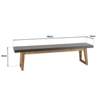 Hector - Salon De Jardin 6 Pers - Gris Anthracite/Marron