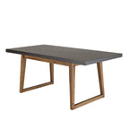 Hector - Salon De Jardin 6 Pers - Gris Anthracite/Marron