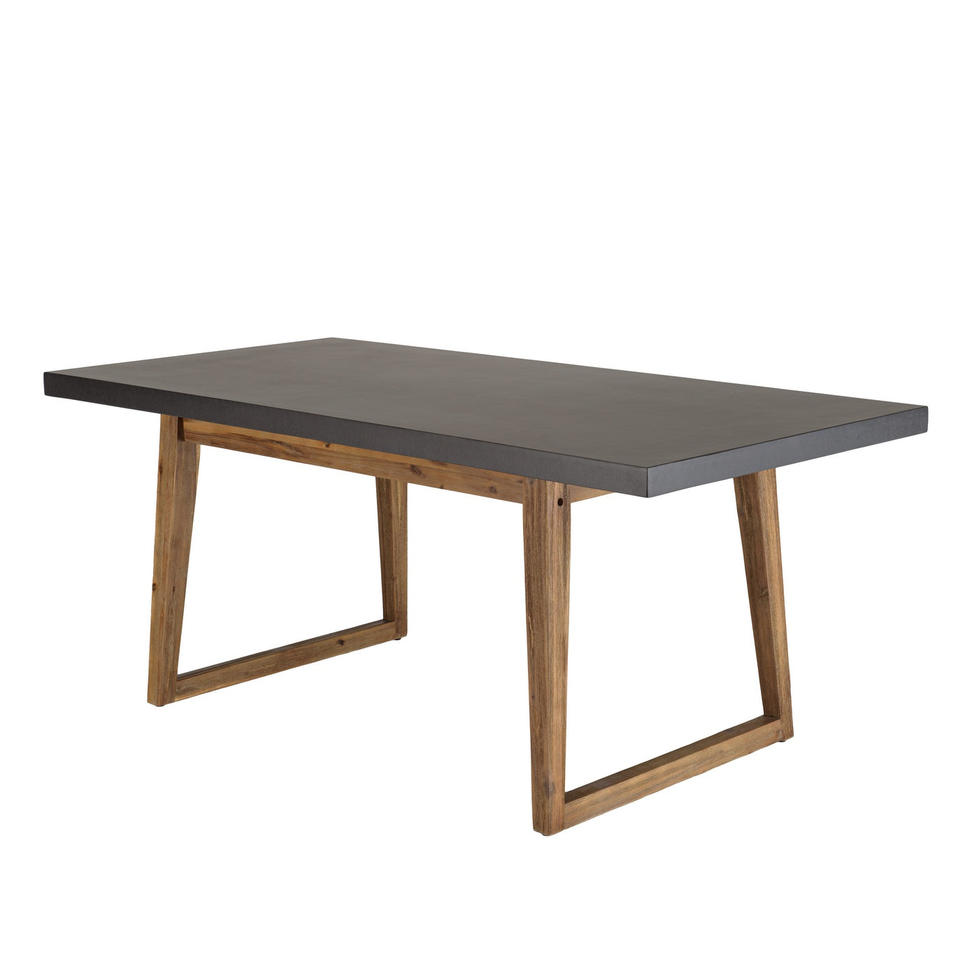 Hector - Salon De Jardin 6 Pers - Gris Anthracite/Marron