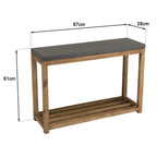 Hector - Console De Jardin - Gris Anthracite/Marron