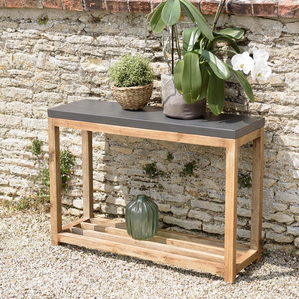 Hector - Console De Jardin - Gris Anthracite/Marron