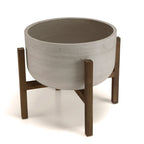 Hector - Pot De Fleur - Marron Foncé/Gris