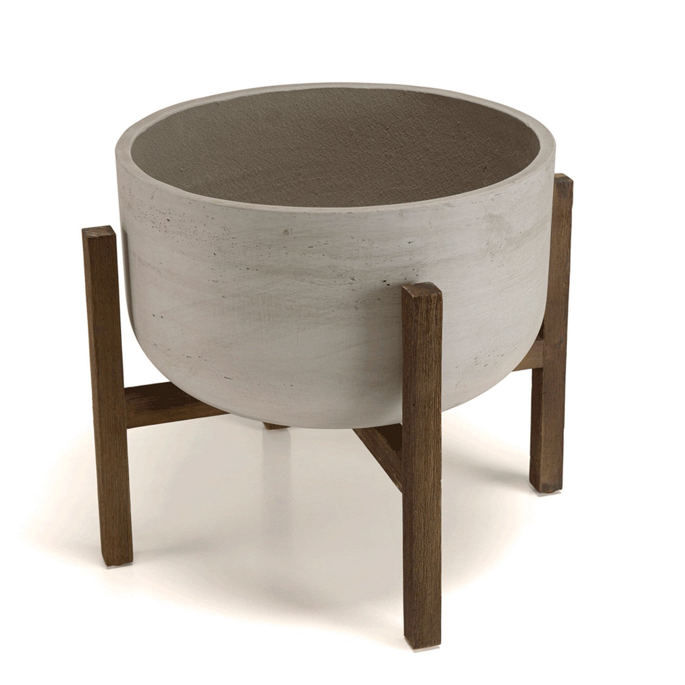 Hector - Pot De Fleur - Marron Foncé/Gris