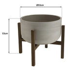 Hector - Pot De Fleur - Marron Foncé/Gris