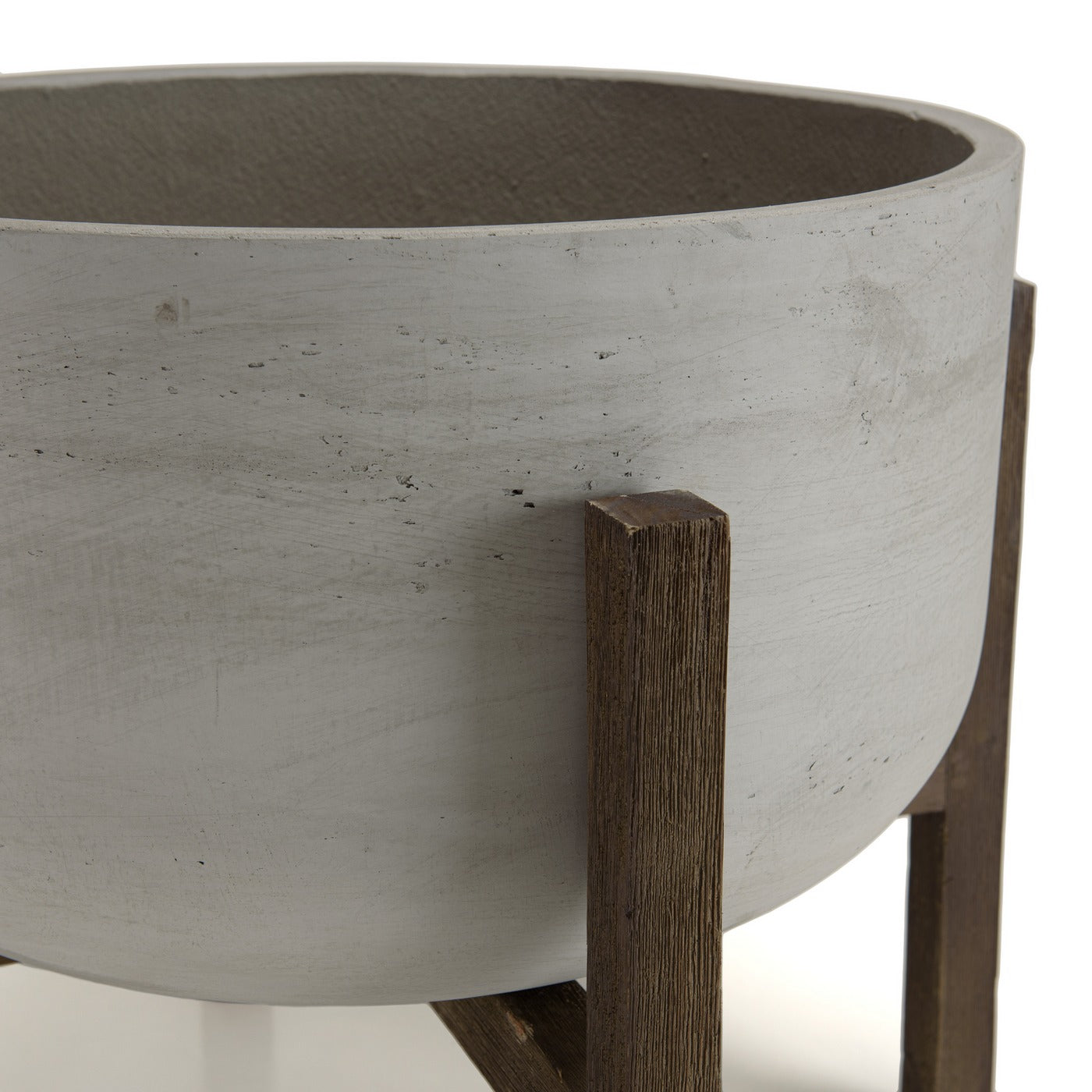 Hector - Pot De Fleur - Marron Foncé/Gris