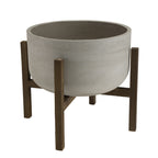 Hector - Pot De Fleur - Marron Foncé/Gris