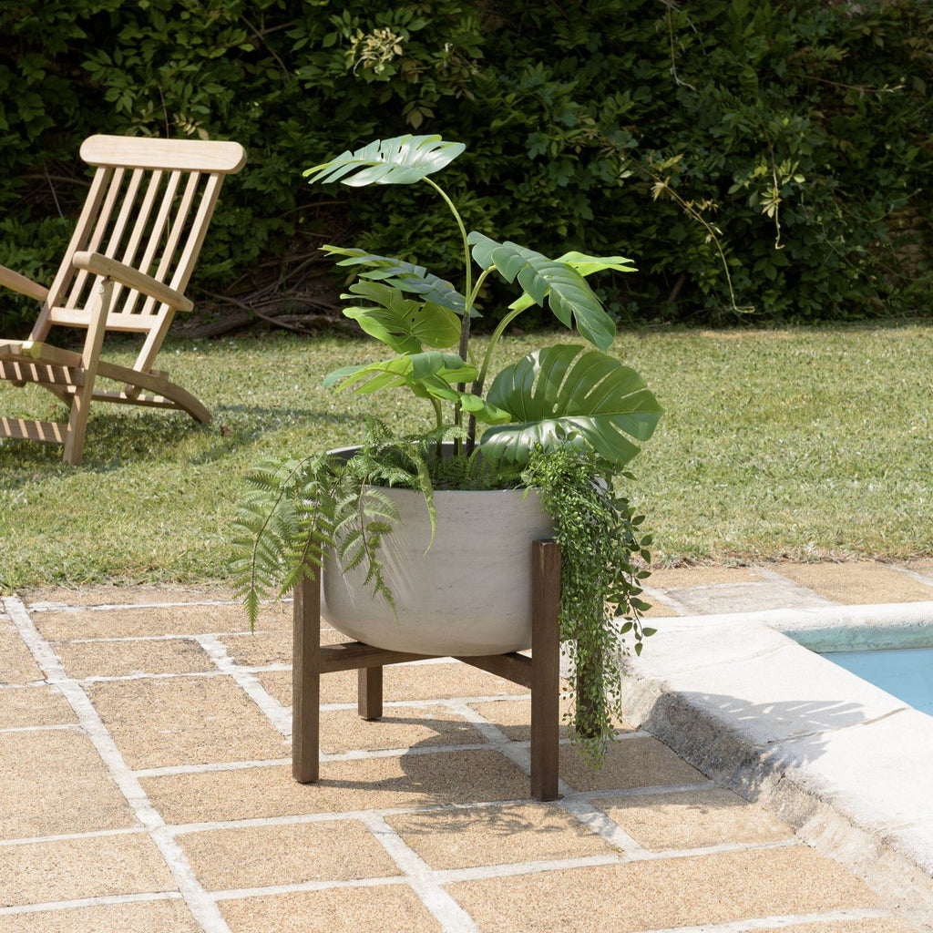 Hector - Pot De Fleur - Marron Foncé/Gris