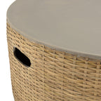 Hector - Table Basse De Jardin - Gris/Bois Clair