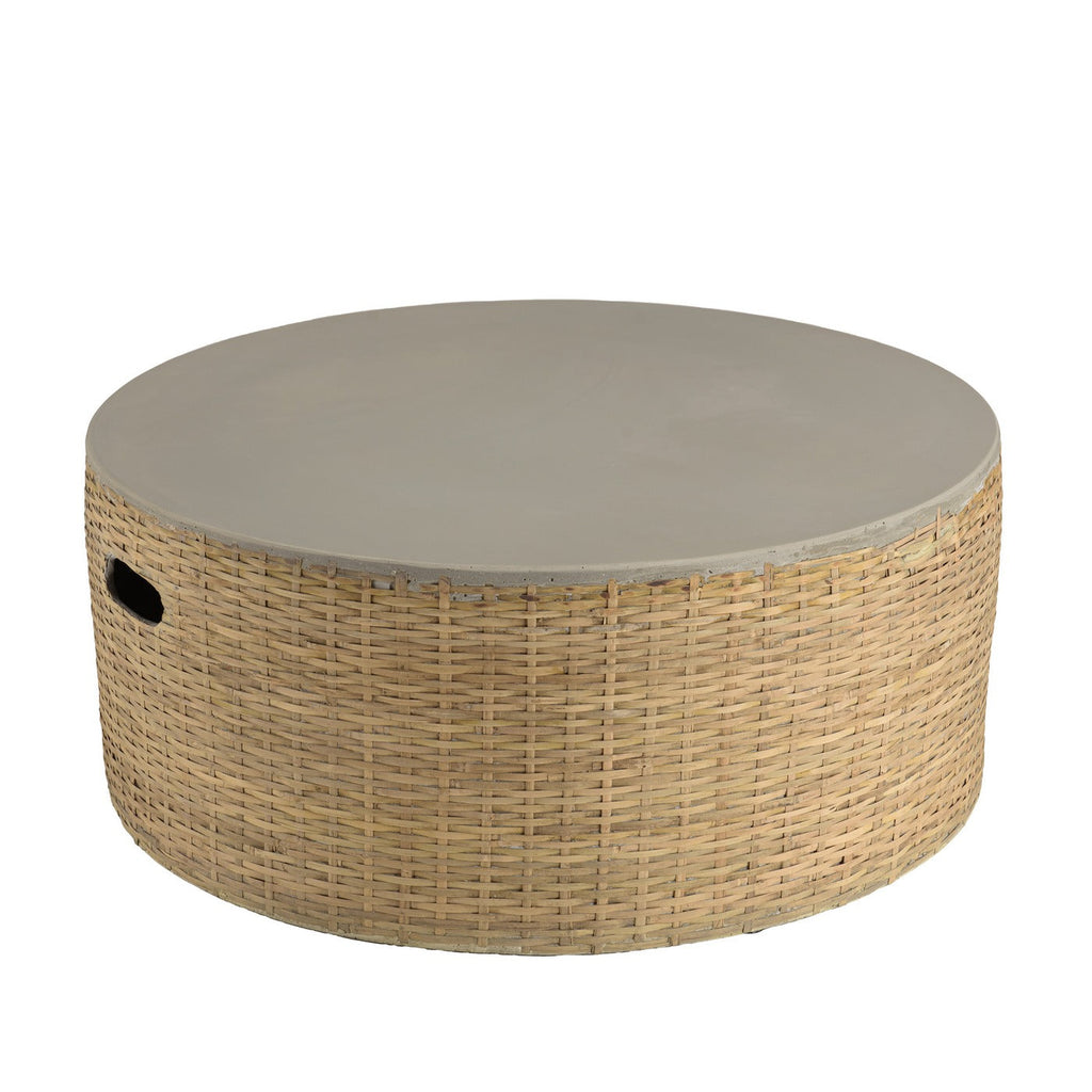 Hector - Table Basse De Jardin - Gris/Bois Clair