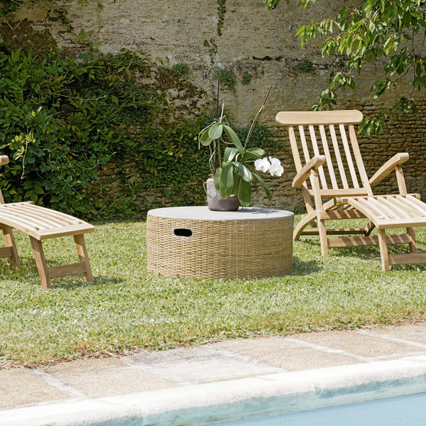 Hector - Table Basse De Jardin - Gris/Bois Clair