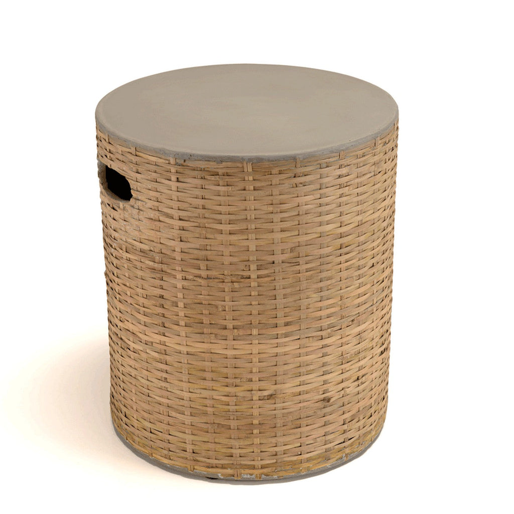 Hector - Table D'Appoint De Jardin - Gris/Bois Clair