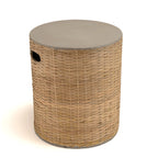 Hector - Table D'Appoint De Jardin - Gris/Bois Clair