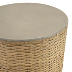 Hector - Table D'Appoint De Jardin - Gris/Bois Clair