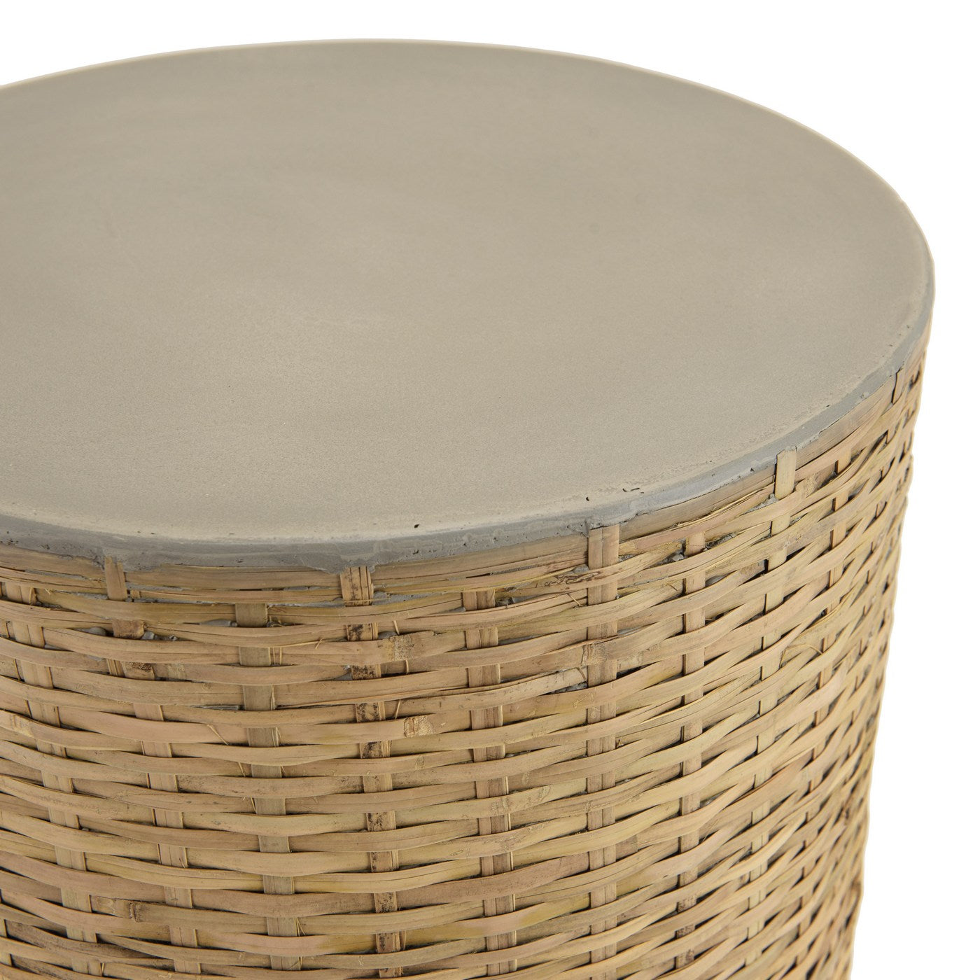 Hector - Table D'Appoint De Jardin - Gris/Bois Clair