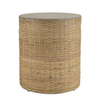 Hector - Table D'Appoint De Jardin - Gris/Bois Clair