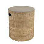 Hector - Table D'Appoint De Jardin - Gris/Bois Clair