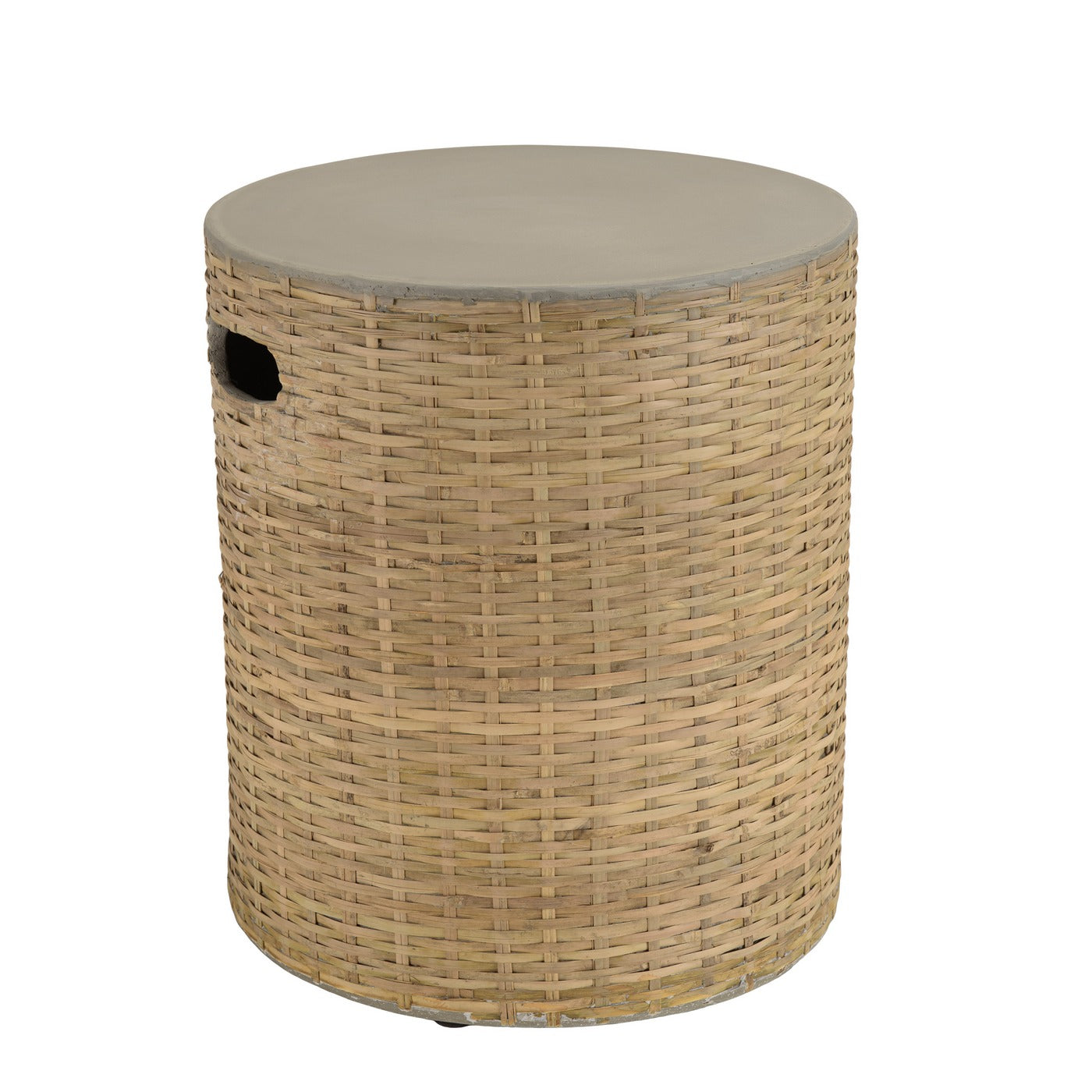 Hector - Table D'Appoint De Jardin - Gris/Bois Clair