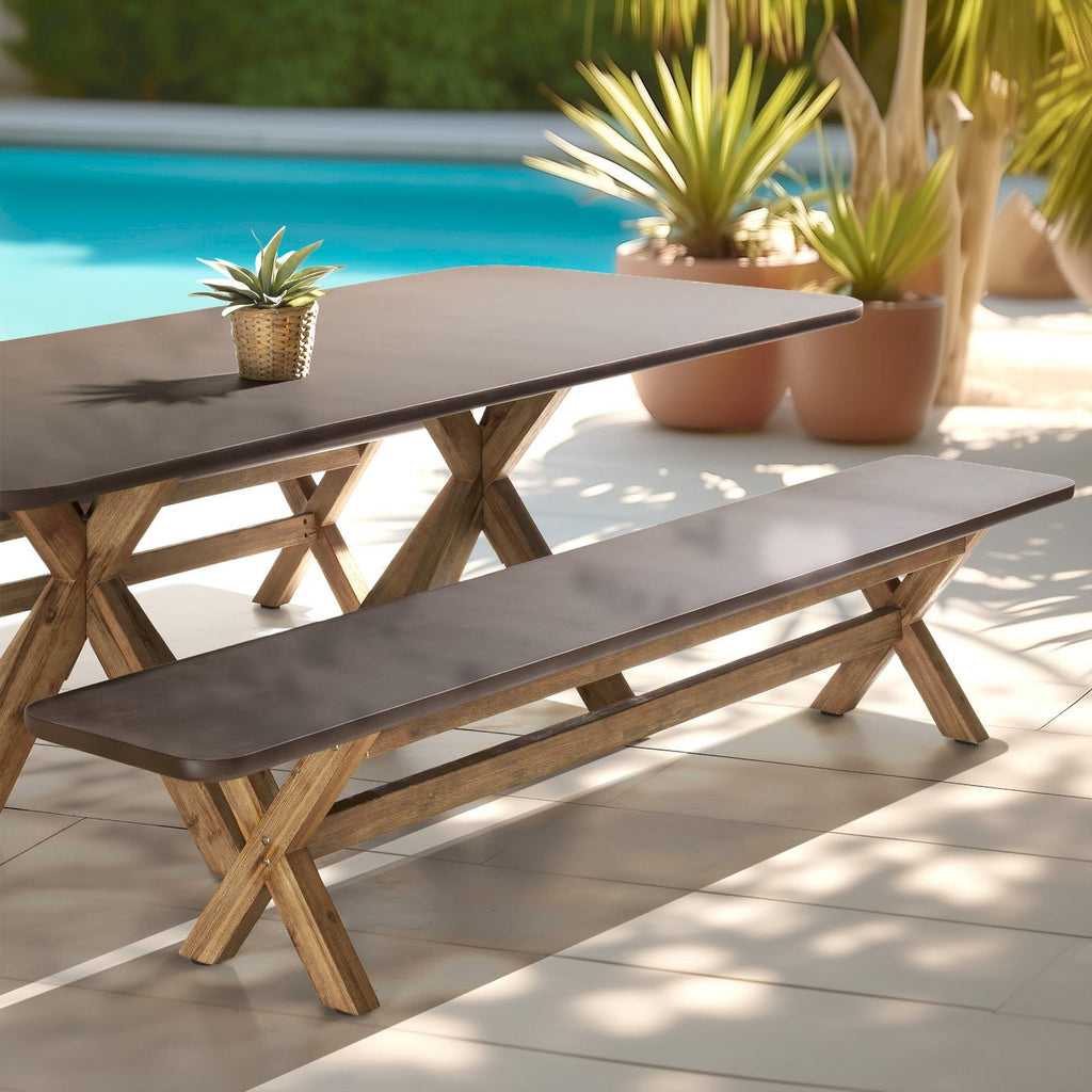Nestor - Banc De Jardin - Marron