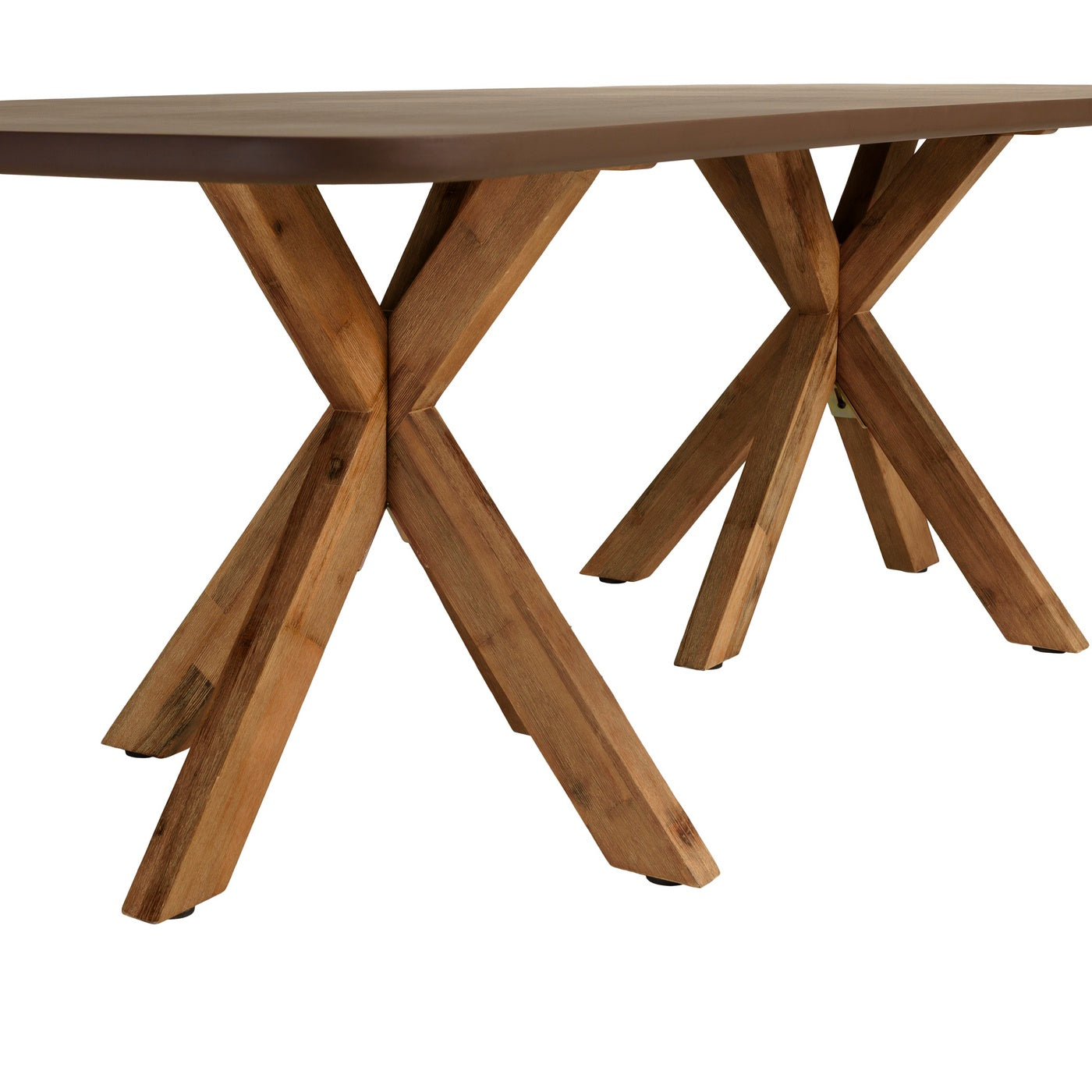 Nestor - Ensemble Table Et Bancs - Marron