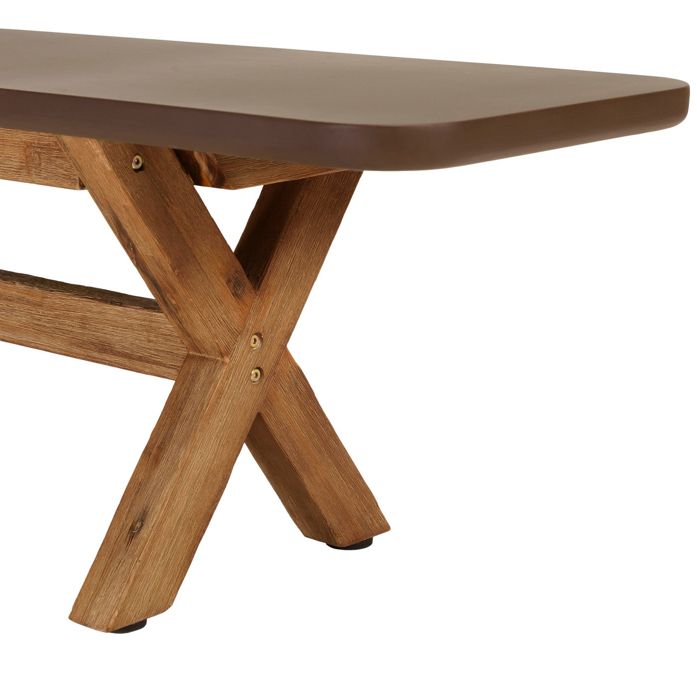 Nestor - Ensemble Table Et Bancs - Marron