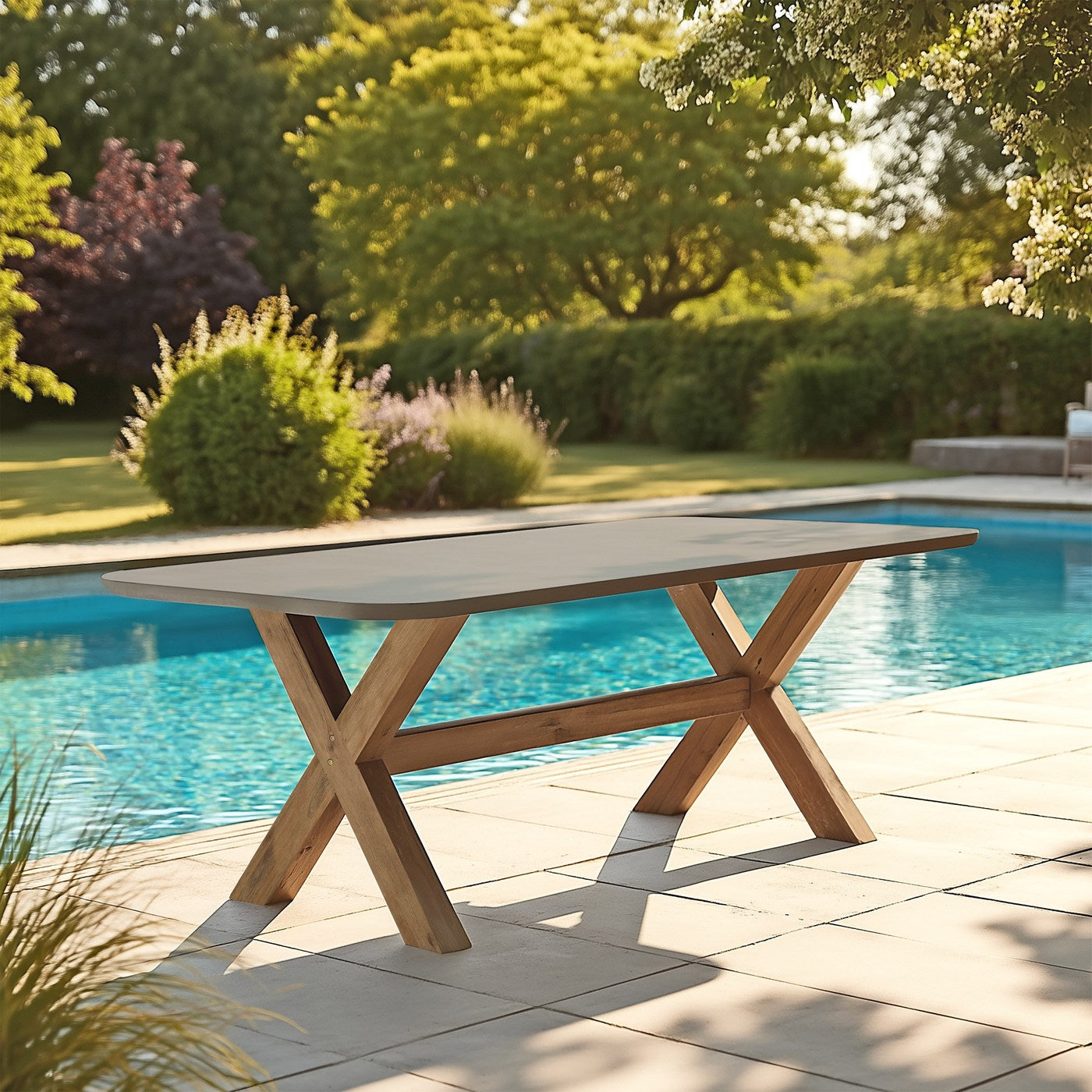 Nestor - Table À Manger De Jardin - Marron