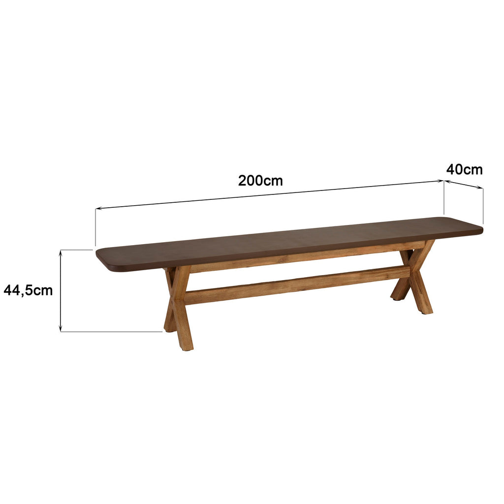 Nestor - Banc De Jardin - Marron