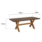Nestor - Ensemble Table Et Bancs - Marron