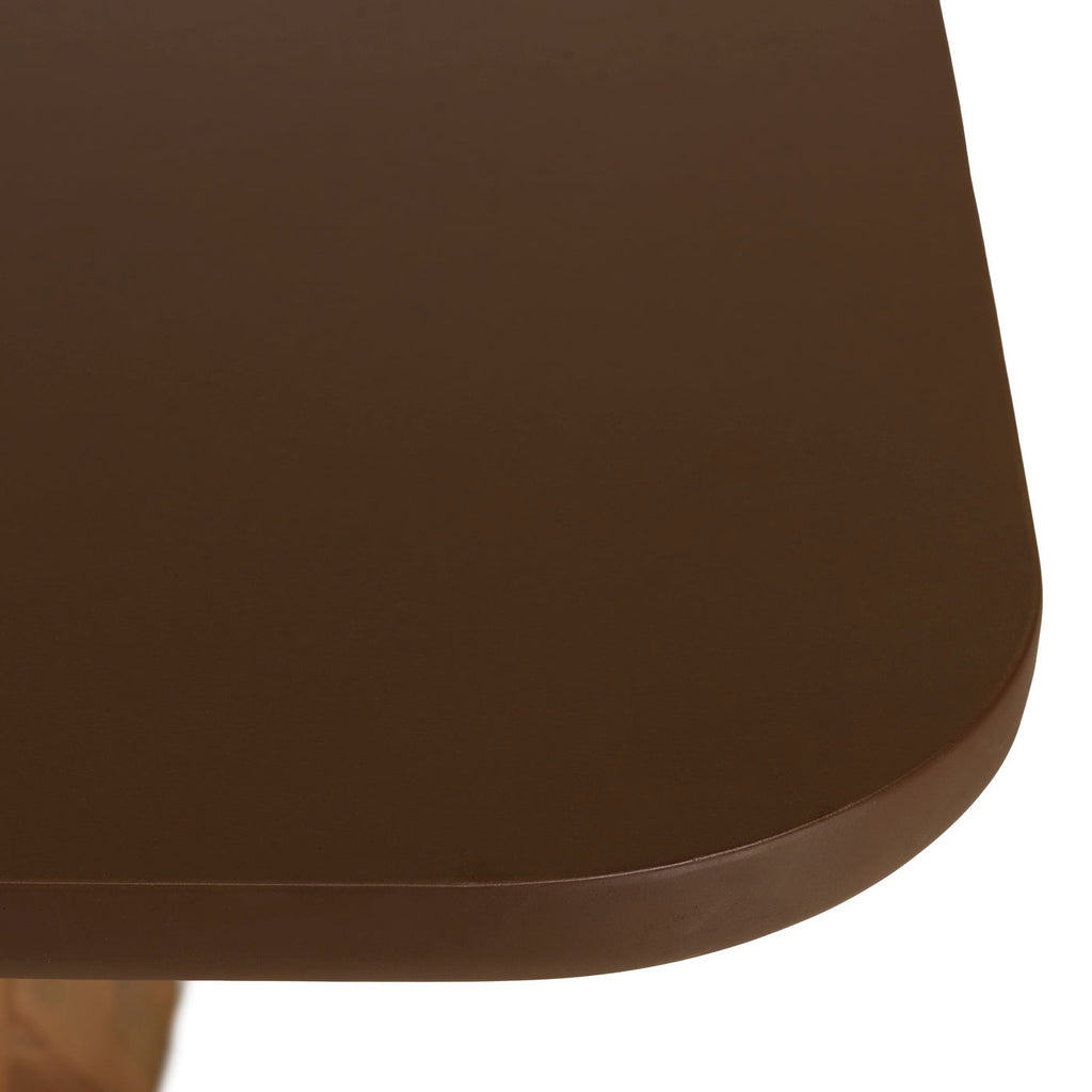 Nestor - Ensemble Table Et Bancs - Marron