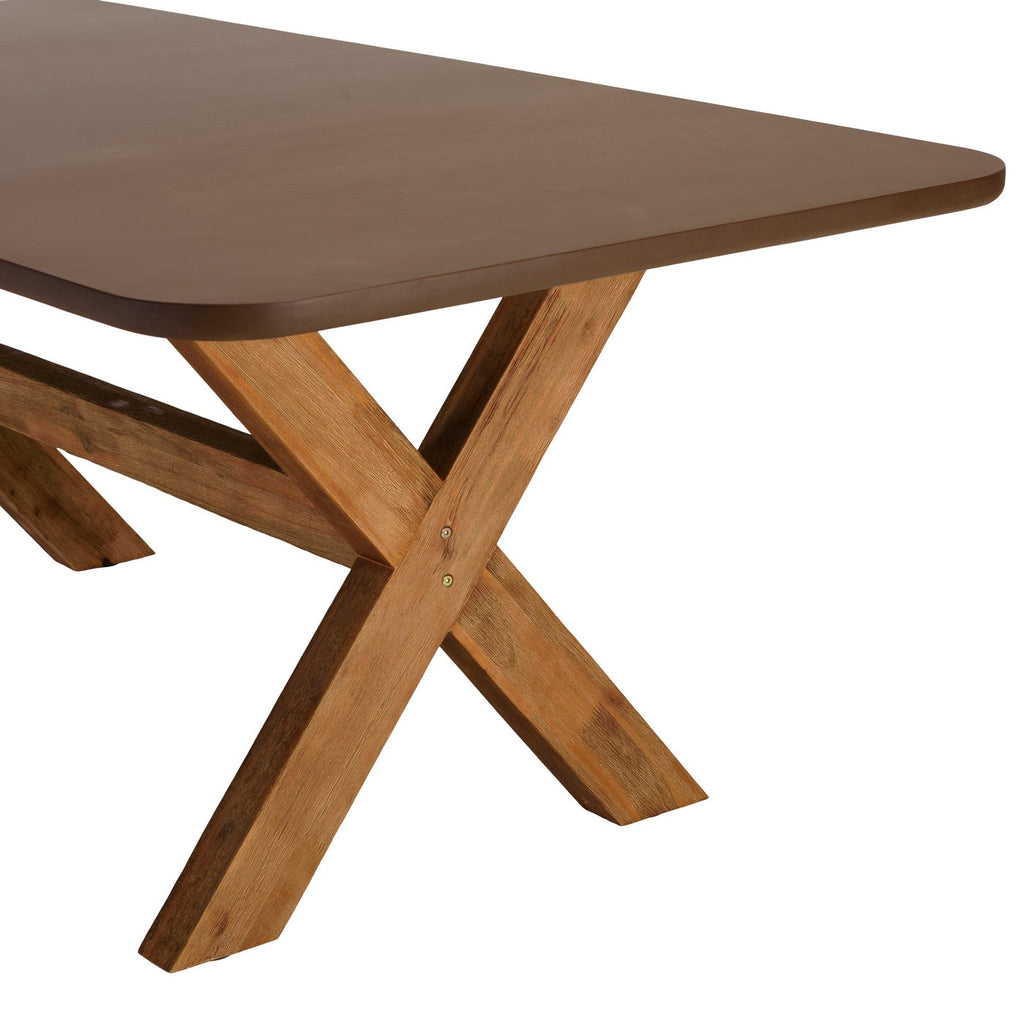 Nestor - Ensemble Table Et Bancs - Marron
