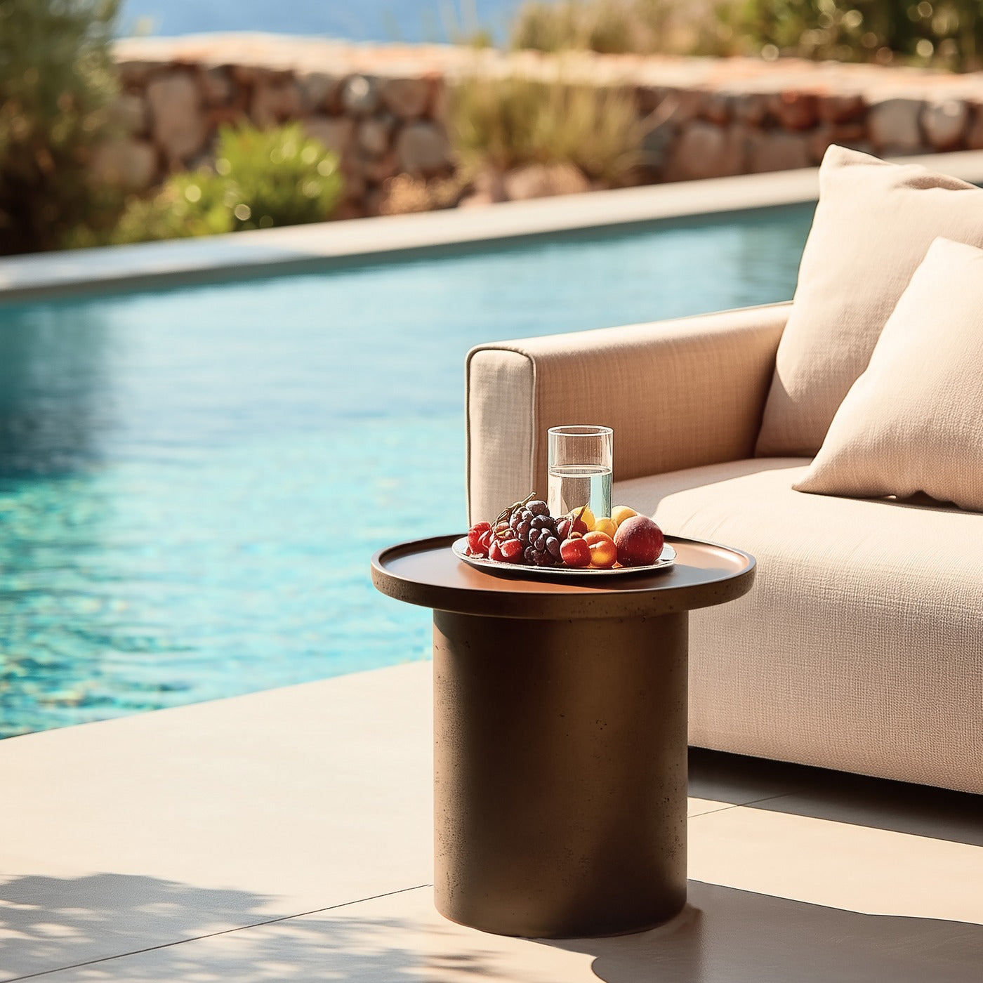 Nestor - Table D'Appoint De Jardin - Marron