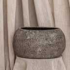 Cave - Plat Décoratif Anthracite - Grès - Gris