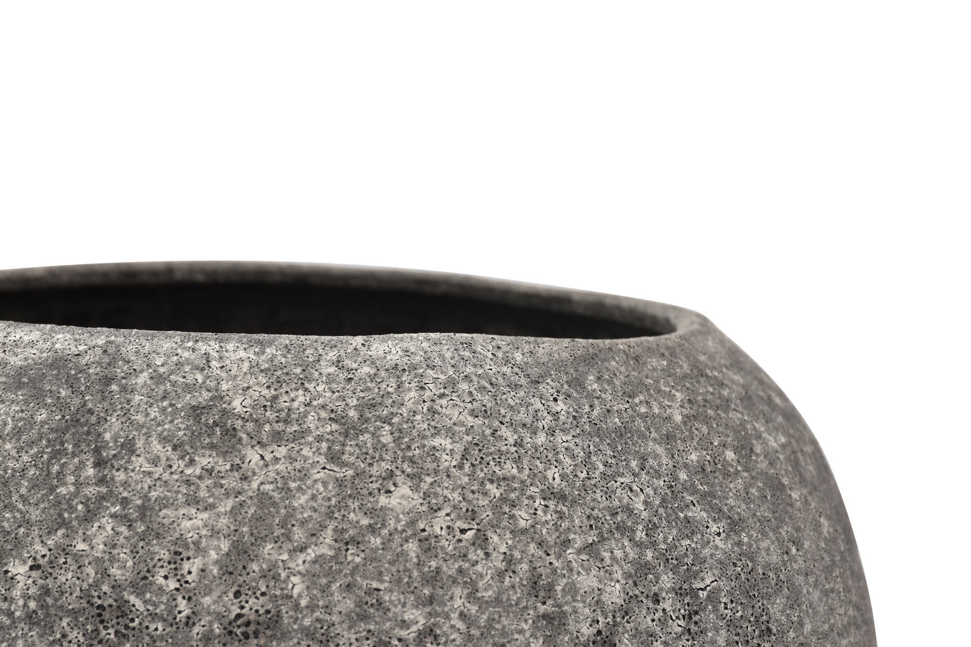 Cave - Plat Décoratif Anthracite - Grès - Gris