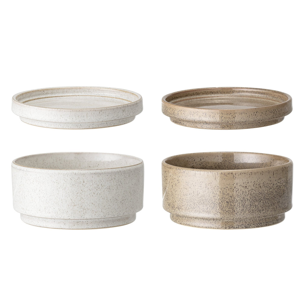 Pot rond en grès "Addison" Marron - INSIDE Box - Shop - Conseil