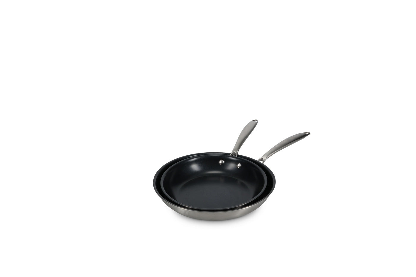 Blaze - Set De Cuisine 2 Pièces Anti-Adhésive - Inox - Noir/Argent