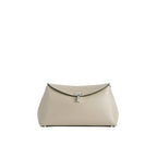 Toteme - Pochette T-Lock Leather - Femme - Cream