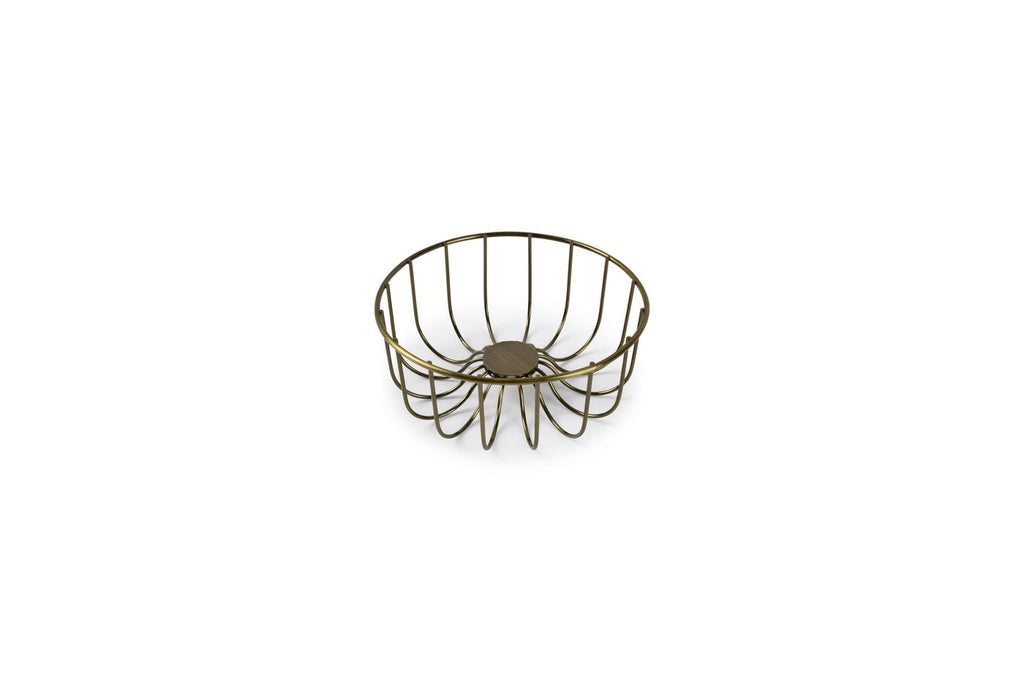 Octo - Panier Métallique Doré/Noir - Métal - Or
