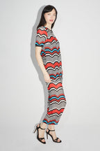 La Maxi Robe Annalisa Zigzag Rouge
