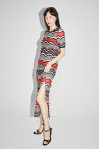 La Maxi Robe Annalisa Zigzag Rouge
