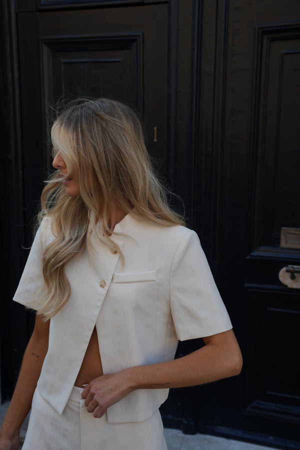 Veste Asymétrique Neva - Crème