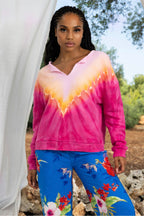 Le Sweatshirt Paolo Tie And Dye Rose
