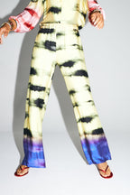 Le Pantalon Aurora Imprimé Funky Tie And Dye Fabriqué En Italie