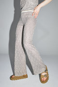 Le Pantalon Edwin Tricot Géo Ajouré Doré Noir Fabriqué En Italie