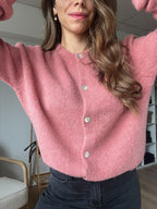 Maille En Laine Léonie Vieux Rose
