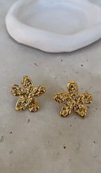 Boucles D'Oreilles Textured Flower